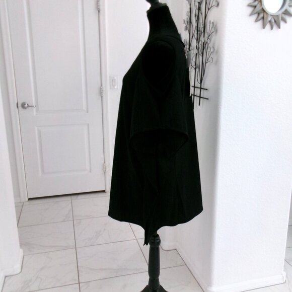 New Cuban Mambo Mini Dress Jet Black Batwing Sleeve Cover-up Beach Dress M / S - Picture 13 of 15